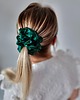 gumki do włosów Gumka jedwabna, scrunchie, frotka bottle green MAXI 1