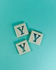 magnesy Ceramiczny magnes, niebieska literka Y 3