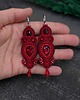 kolczyki soutache Kolczyki sutasz czerwone długie wieczorowe Orina 1