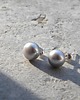 kolczyki wire wrapping Stalowe perły   -   kolczyki 2