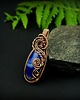 wisiory Wisiorek z niebieskim agatem wire wrapping 5