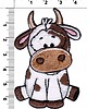 naszywki na ubrania Naszywka naprasowanka KRÓWKA termo haft dla dzieci 4,5x6,8cm 1