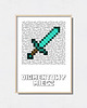 obrazy i plakaty do pokoju dziecięcego Minecraft plakat "Diamentowy miecz" 1