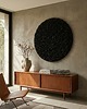obrazy Okrągły czarny obraz strukturalny 3