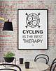 plakaty Plakat z rowerem. Cycling is the best therapy 1