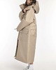 płaszcze damskie Ocieplana Parka Longline Hoodie Oversize Mocca 6