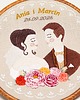 Ślub - inne Personalizowana pamiątka ślubna, haft w oprawie vintage 6