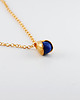 srebrne naszyjniki Złocony naszyjnik KONWALIA  z lapis lazuli 3