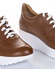 sneakersy damskie Sneakersy skórzane - sznurowane    (7048) 3