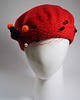 czapki damskie Beret czerwony 4