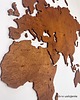 Ozdoby na ścianę Drewniana Mapa Świata z podpisami państw, kolor Orzech  L 2