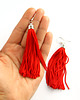 kolczyki chwosty Czerwone kolczyki chwosty frędzle 1