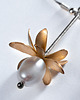 kolczyki srebrne Kolczyki srebrne - kwiatki z  perłami i mosiądzem. [PrK3] 5