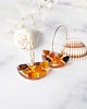 kolczyki z żywicy UNIKATOWE KOLCZYKI Z ŻYWICY golden amber 3