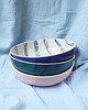 miski i misy Malowana ceramiczna miska w pasy z napisem 2