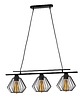 lampy wiszące Druciana lampa wisząca 2-punktowa czarna regulowana TIJUANA LOFT 1