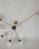 lampy wiszące Żyrandol Stilnovo 60s mosiądz szkło 6xE14 vintage 1