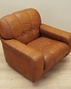 fotele Fotel brązowy, włoski design, lata 70, produkcja: Włochy 4