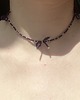chokery Choker z hematytem kokardki 1