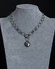 kolie Naszyjnik chainmail za stali z okrągłą blaszką 5