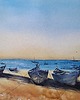 obrazy Obraz  akwarela Łódeczki  31x21 cm 1