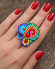 pierścionki - różne Bajkowy pierścionek soutache 1