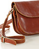 torby na ramię Skórzana torebka saddle bag półksiężyc sztywna skóra - brąz camel 2