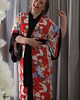 sukienki midi damskie Kimono Red Zen 1