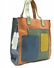 torby na ramię Torebka damska shopper, pojemna, skórzana ze skrawków kolorowa OLIVKA 1