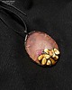 wisiory Wisior niezwyczajny handmade Agat z bursztynem mlecznym wyjątkowy Prezent 6