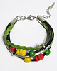 bransoletki drewniane Bransoletka - Rasta, kwiaty 1