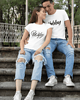 t-shirt damskie Koszulki dla pary Hubby & Wifey 1