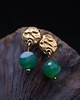 kolczyki z kamieniami Kolczyki "Green Zen" z agatem 1