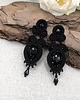 kolczyki soutache Lady kolczyki sutasz czarne wieczorowe lekkie z kryształkami 2