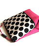 kosmetyczki Kosmetyczka - black & white Dots - fuksja 3