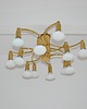 lampy wiszące Mosiężny żyrandol Helestra vintage 7