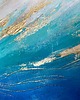 obrazy Granatowy obraz abstrakcyjny Maldives XVII, obraz ręcznie malowany 2