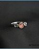pierścionki srebrne Pierścionek blooming strawberry quartz 4