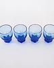 szklanki i kieliszki Komplet kobaltowych szklanek, duński design, lata 70, produkcja: Dania 3