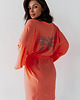 bluzki kimonowe damskie Kimono FLUO WINGS w pomarańczowym kolorze 1