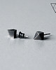kolczyki wire wrapping Minimalistyczne kolczyki bryłki srebrne DIAMOND 3