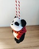 akcesoria różne Myszka Fiszka -panda wełna filc bombka święta zawieszka 6