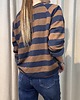 bluza bez kaptura damska Bluza w paski Cioccolato 2