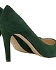 czółenka damskie Czółenka skórzane na szpilce  zielone (6394) 1