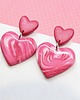 kolczyki z masy plastycznej VALENTINE kolczyki czerwone serca walentynki 1