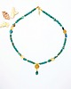 chokery Naszyjnik turkusowy z cytrynami i mandalą 1