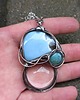 wisiory Opal, turkus, szkło - wisiorek 1