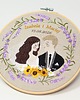 Ślub - inne Personalizowana pamiątka ślubna, haft ślubny/ rocznicowy w tamborku23 cm 4