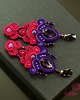 kolczyki soutache Fuksjowo fioletowe kandelabrowe kolczyki sutasz 3