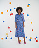 sukienki midi damskie Sukienka Splash Dress niebieska 2